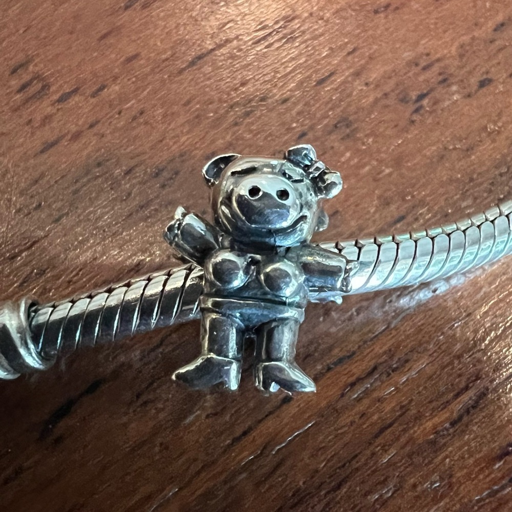 925 European Charm Pigs Pig Sterling Silver Animal Bead Pet Miss Piggy